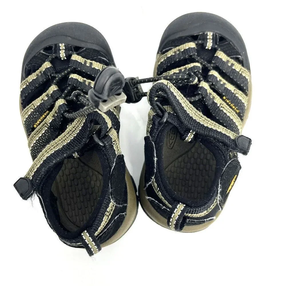 Keen Newport H2 Shoes Youth Kids Size 10 Green Black Outdoor Waterproof Boy Girl